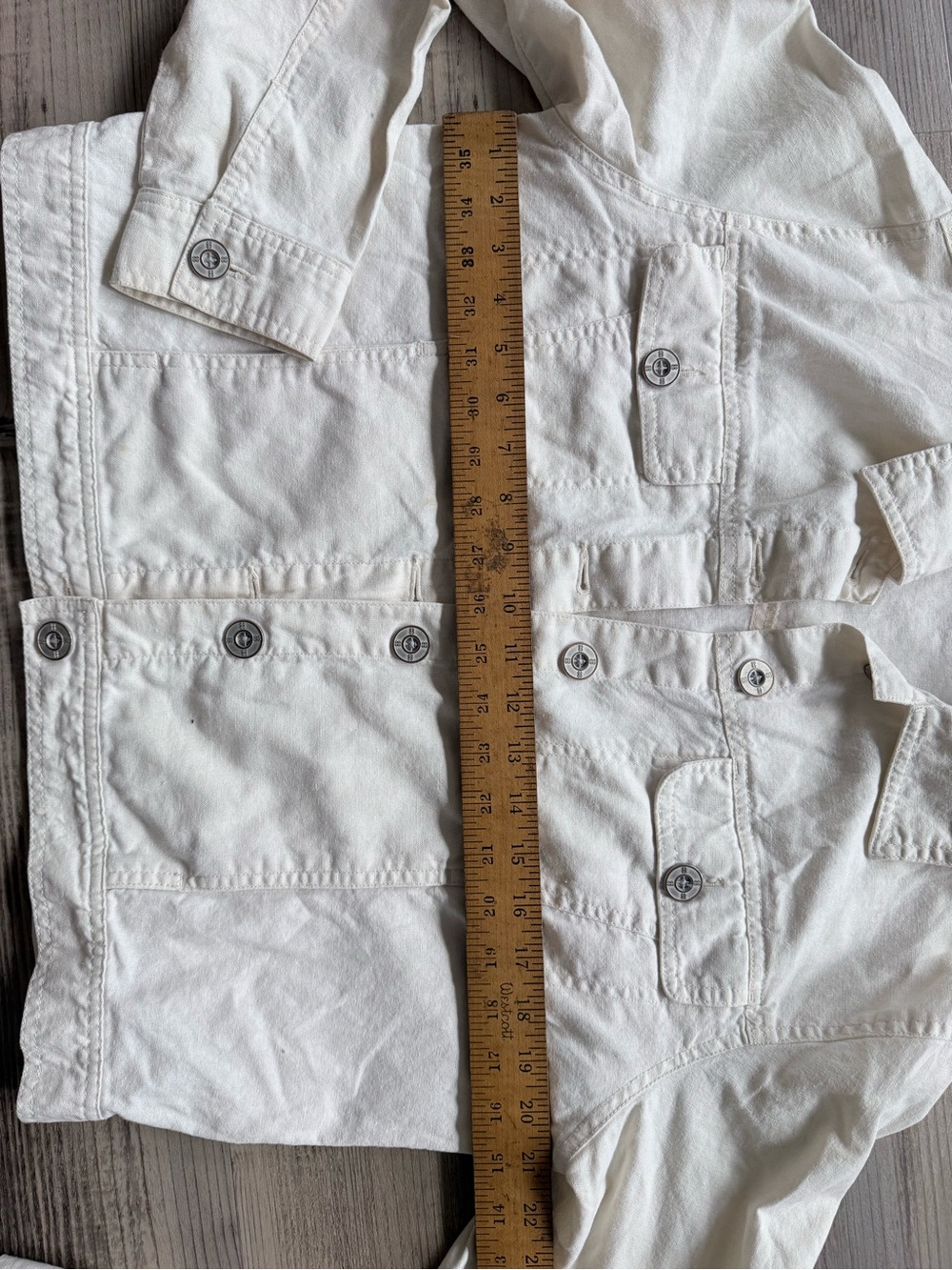 Vintage Bill Blass Cream linen cotton denim jacket - Picture 6 of 6